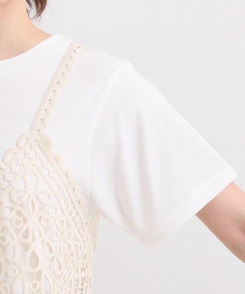 Cutie Blonde(キューティーブロンド)の「【2点セット/ひんやり】レースビスチェ+Tシャツ(その他トップス・レディース・ダークブラウン/ブラック/オフホワイト・02/04/01/03)」の20枚目の写真