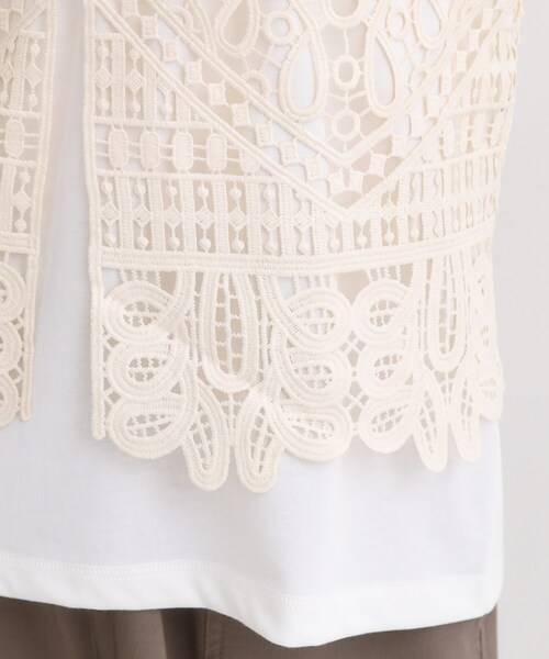 Cutie Blonde(キューティーブロンド)の「【2点セット/ひんやり】レースビスチェ+Tシャツ(その他トップス・レディース・ダークブラウン/ブラック/オフホワイト・02/04/01/03)」の21枚目の写真