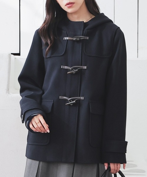 PEONY COAT ブラック ダッフルコート ダッフルコート （ダッフルコート）｜PINK HOUSE / ピンクハウス