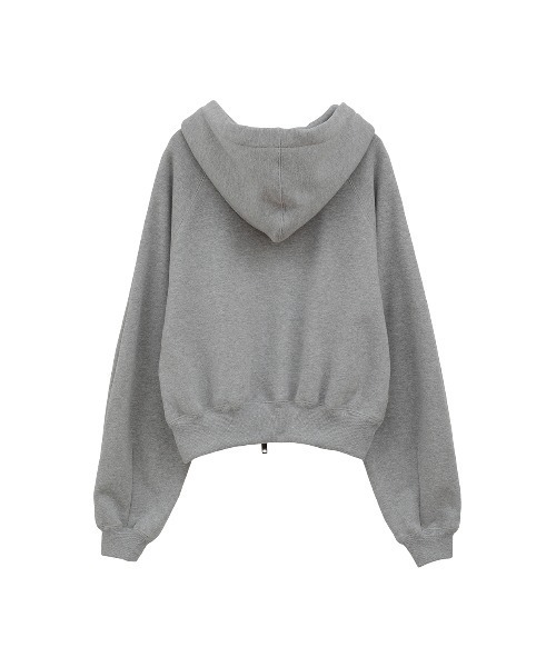 CLANE（クラネ）の「LOGO COMPACT ZIP UP HOODIE（パーカー・レディース・グレー/ブラック/ホワイト・2/1）」の6枚目の写真