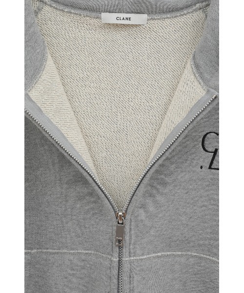 CLANE（クラネ）の「LOGO COMPACT ZIP UP HOODIE（パーカー・レディース・グレー/ブラック/ホワイト・2/1）」の8枚目の写真