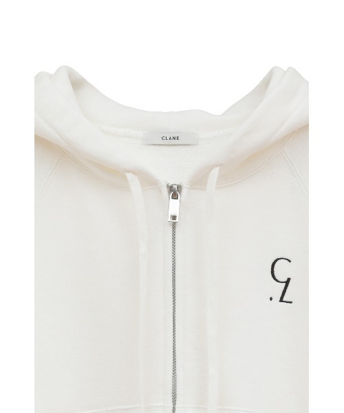 CLANE（クラネ）の「LOGO COMPACT ZIP UP HOODIE（パーカー・レディース・グレー/ブラック/ホワイト・2/1）」の22枚目の写真