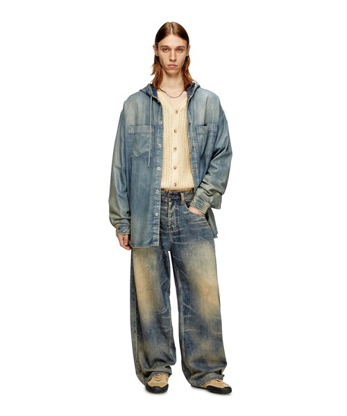 DIESEL（ディーゼル）の「メンズ オーバーサイズデニムパンツ RELAXED 1997 D-ENIM-M（デニムパンツ・メンズ・ライトインディゴブルー・34inch/32inch/30inch/28inch/26inch）」の3枚目の写真