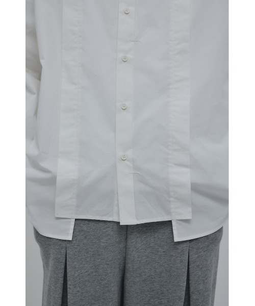 STYLEMIXER（スタイルミキサー）の「タックデザインノーカラーシャツ（シャツ/ブラウス・メンズ・ホワイト/ライトカーキ/ブラック・MEDIUM/LARGE）」の11枚目の写真