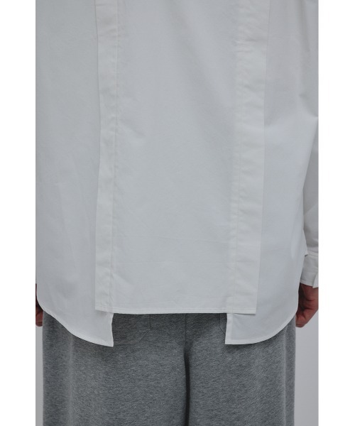 STYLEMIXER（スタイルミキサー）の「タックデザインノーカラーシャツ（シャツ/ブラウス・メンズ・ホワイト/ライトカーキ/ブラック・MEDIUM/LARGE）」の15枚目の写真