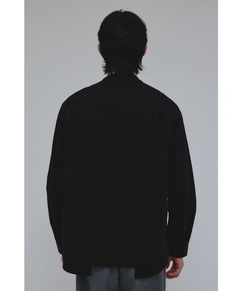 STYLEMIXER（スタイルミキサー）の「タックデザインノーカラーシャツ（シャツ/ブラウス・メンズ・ホワイト/ライトカーキ/ブラック・MEDIUM/LARGE）」の20枚目の写真