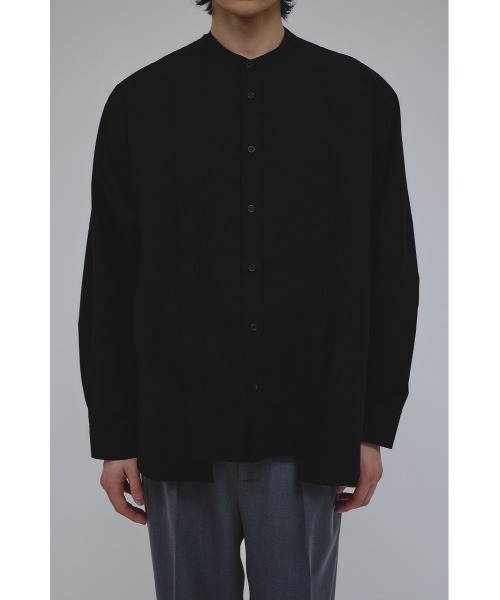 STYLEMIXER（スタイルミキサー）の「タックデザインノーカラーシャツ（シャツ/ブラウス・メンズ・ホワイト/ライトカーキ/ブラック・MEDIUM/LARGE）」の21枚目の写真