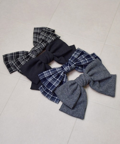 F i.n.t(フィント)の「【一部店舗限定展開】アソートビッグリボンバレッタ/fint フィント(バレッタ/ヘアクリップ・レディース・チャコールグレー/グレー/ブラック×ホワイト/ネイビー×ホワイト・FREE)」の16枚目の写真