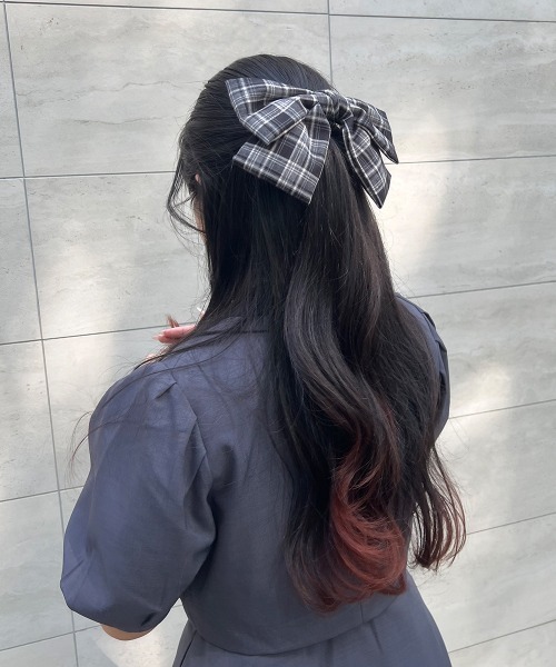 F i.n.t(フィント)の「【一部店舗限定展開】アソートビッグリボンバレッタ/fint フィント(バレッタ/ヘアクリップ・レディース・チャコールグレー/グレー/ブラック×ホワイト/ネイビー×ホワイト・FREE)」の18枚目の写真