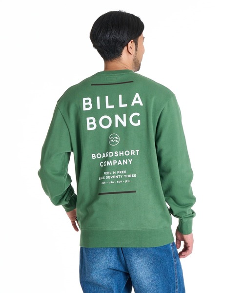 BILLABONG（ビラボン）の「BILLABONG メンズ SUN BLOCK トレーナー 【REGULAR FIT】【2025年秋冬モデル】/ビラボンバックプリントプルオーバースウェットトレーナー（スウェット・メンズ・グリーン/オフホワイト/ブラック・X-LARGE/MEDIUM/LARGE）」の3枚目の写真