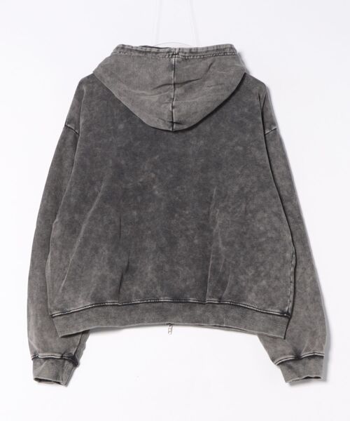 ８(eight)（エイト）の「製品加工ショート丈ジップパーカー（パーカー・メンズ・ブラック/ピンク/チャコールグレー・MEDIUM/LARGE）」の4枚目の写真