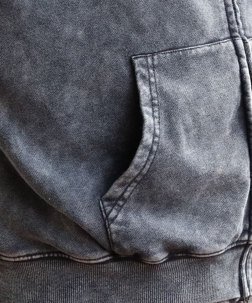 ８(eight)（エイト）の「製品加工ショート丈ジップパーカー（パーカー・メンズ・ブラック/ピンク/チャコールグレー・MEDIUM/LARGE）」の18枚目の写真