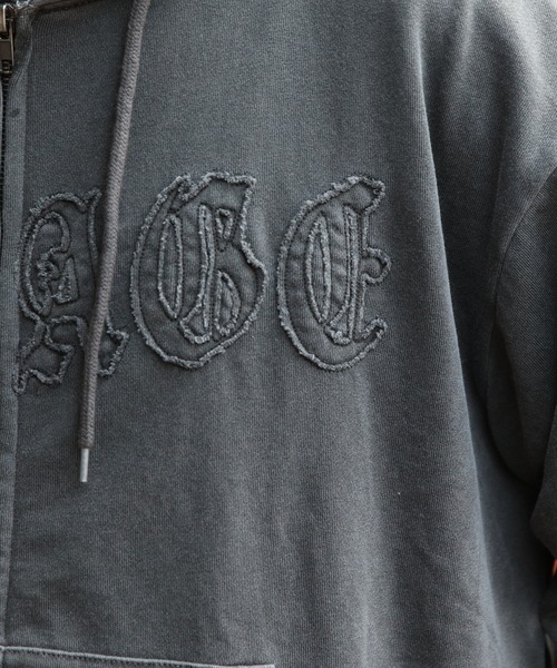 ８(eight)（エイト）の「製品加工ショート丈ジップパーカー（パーカー・メンズ・ブラック/ピンク/チャコールグレー・MEDIUM/LARGE）」の21枚目の写真