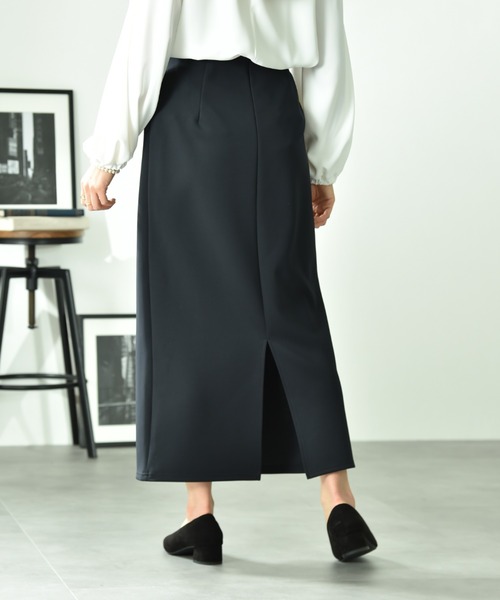 INTERPLANET（インタープラネット）の「綿タッチダンボールタイトスカート（スカート・レディース・ネイビー/グレイッシュベージュ・FREE）」の22枚目の写真