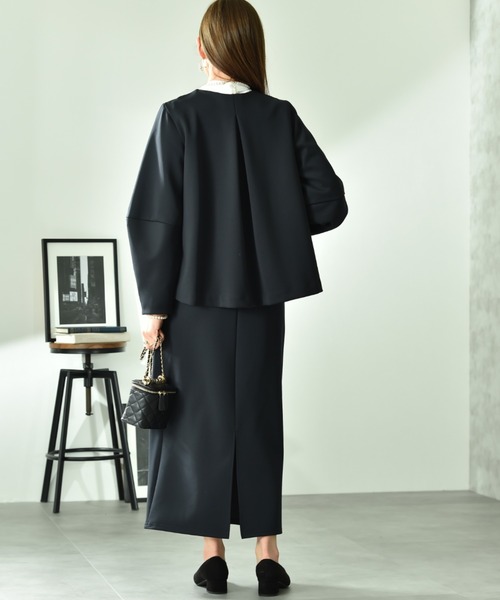 INTERPLANET（インタープラネット）の「綿タッチダンボールタイトスカート（スカート・レディース・ネイビー/グレイッシュベージュ・FREE）」の16枚目の写真