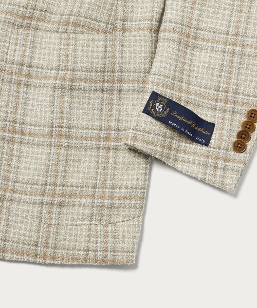 UNITED ARROWS(ユナイテッドアローズ)の「ファンシーチェック 3ボタン ジャケット C‐MODEL(テーラードジャケット・メンズ・ナチュラル・50/46/48/42)」の10枚目の写真