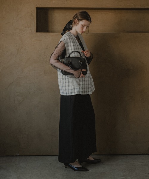 et.UNiVER（エトユニベール）の「Urban vest dress（ドレス・レディース・ブラック×ホワイト/ブラック・SMALL/MEDIUM/LARGE）」の13枚目の写真