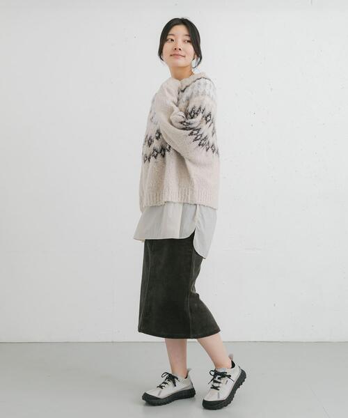 EKAL（エカル）の「ノルディックニットプルオーバー（ニット/セーター・レディース・グレー/ブラウン/アイボリー・ONE）」の17枚目の写真