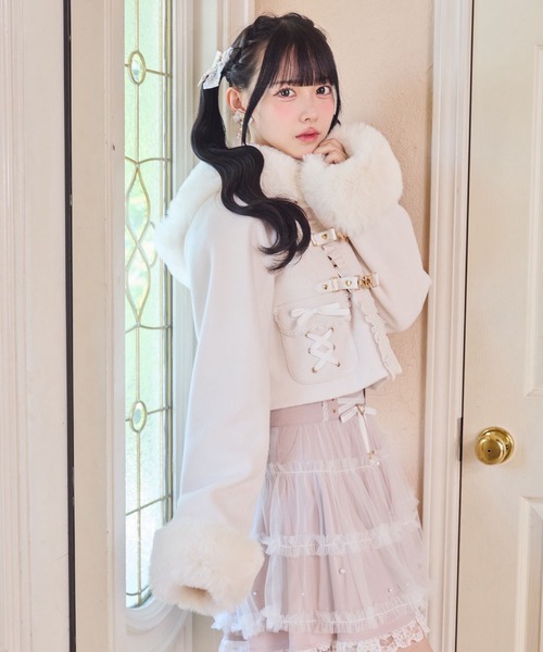 ハートバックルショートコート（その他アウター）｜ROJITA（ロジータ