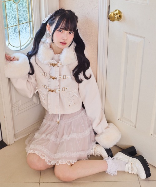 ハートバックルショートコート（その他アウター）｜ROJITA（ロジータ