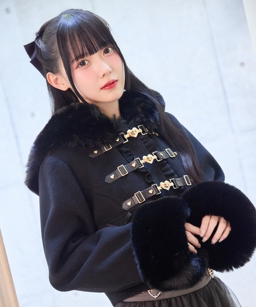 ROJITA（ロジータ）の「【セットアップ対応】ハートバックルショートコート（その他アウター・レディース・ブラック/ホワイト/ピンク・FREE）」の11枚目の写真