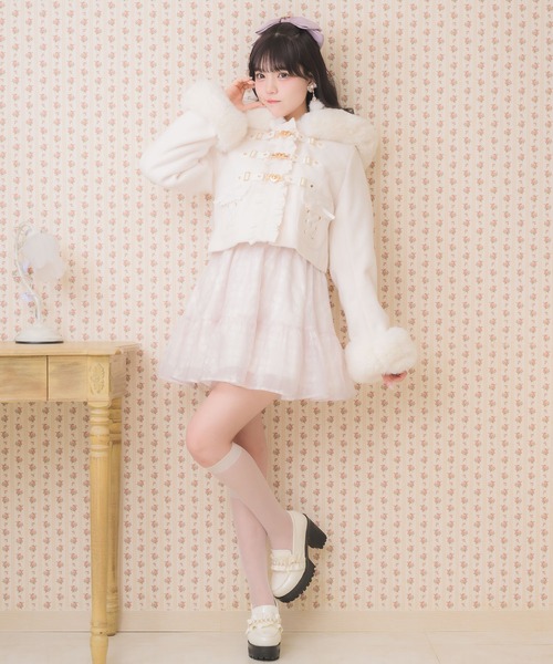 ROJITA ロジータ ハートバックルショートコート ブラック 量産型 地雷 ロジータ ROJITA ハートバックルショートコート （ブラック