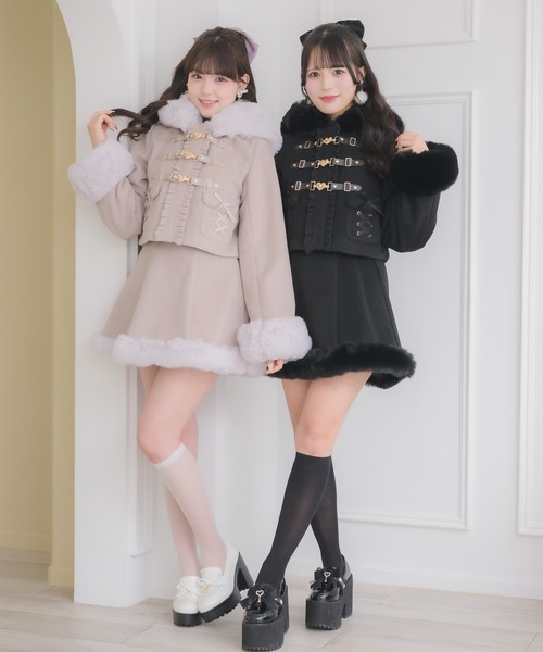 ROJITA ハートバックルショートコート ロジータ ROJITA ハートバックルショートコート （ブラック