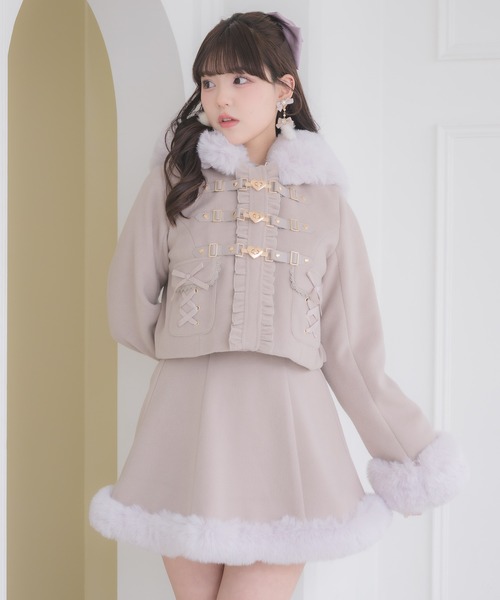 ハートバックルショートコート ロジータ ROJITA ハートバックルショートコート （ブラック