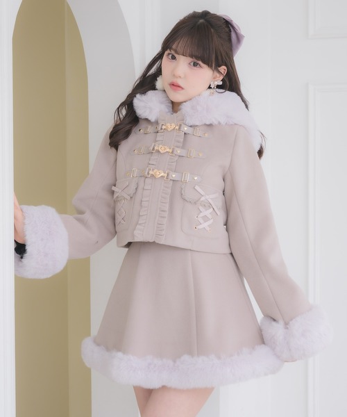 セットアップ対応】ハートバックルショートコート（その他アウター