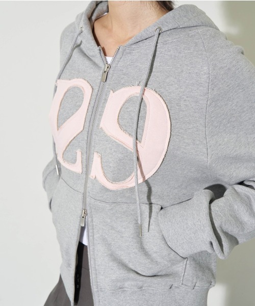 セール】【ILLIGO】ロゴ パッチ ジップアップ パーカー LOGO PATCH