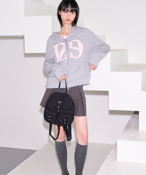 Ada.(エイダ)の「◇ILLIGO◇ロゴ パッチ ジップアップ パーカー LOGO PATCH HOODIE ZIP-UP(パーカー・レディース・ブラック/クリーム/ライトグレー・L/S/M)」の14枚目の写真