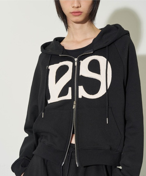 セール】【ILLIGO】ロゴ パッチ ジップアップ パーカー LOGO PATCH