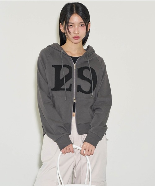 ILLIGOジップアップパーカーブラックM ILLIGO ブラック ジップアップフーディ M イリゴ ジップアップパーカー