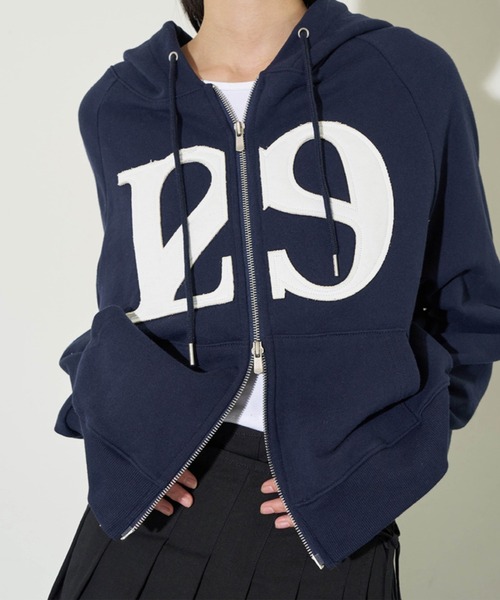 セール】【ILLIGO】ロゴ パッチ ジップアップ パーカー LOGO PATCH