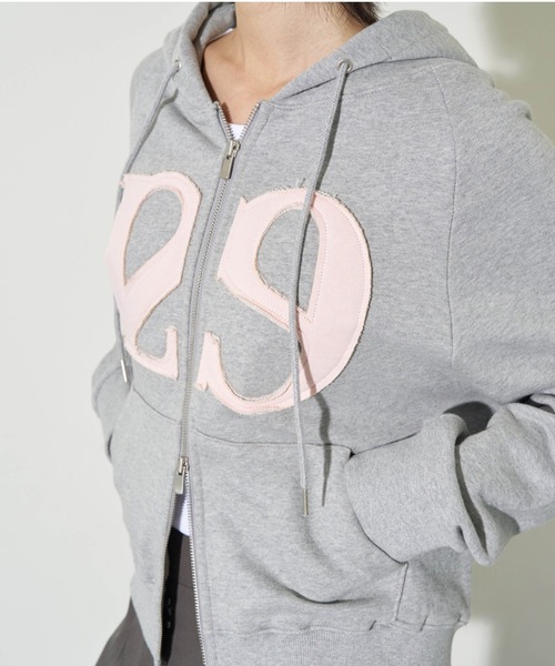 セール】【ILLIGO】ロゴ パッチ ジップアップ パーカー LOGO PATCH