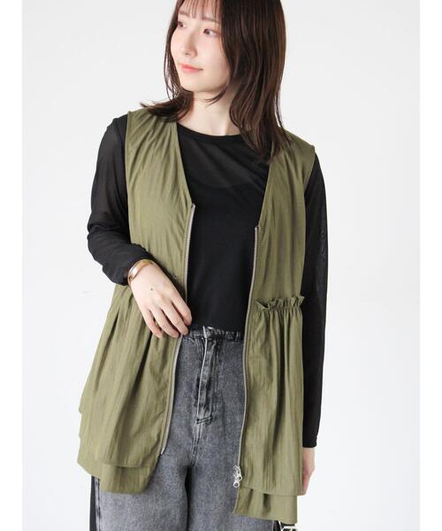 Te chichi TERRASSE（テチチテラス）の「長袖シアートップス《2025autumn catalog item》（Tシャツ/カットソー・レディース・オフホワイト/グレー/ブラック・F）」の12枚目の写真