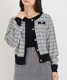 ツイードニット カーディガン ジャケット」に該当するファッション通販