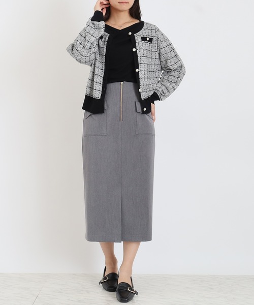 TRUDEA(トルディア)の「ツイードライクニットジャケット(カーディガン/ボレロ・レディース・ブラック/ホワイト・MEDIUM/LARGE)」の20枚目の写真
