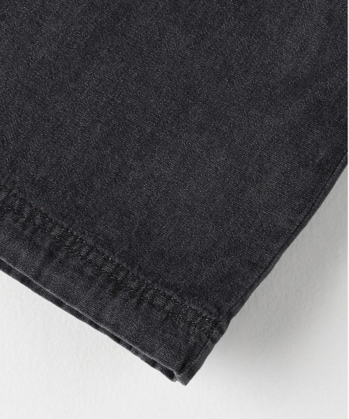 BACK NUMBER（バックナンバー）の「【BACK NUMBER】デニムフードシャツ (洗練デザイン / シンプルカジュアル / 女性らしさ)（シャツ/ブラウス・レディース・ブラック/グレー・M/L）」の7枚目の写真