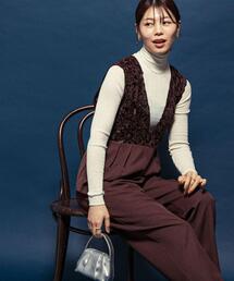 F by ROSSO（エフバイロッソ）の「F by ROSSO　モールレース切替オールインワン（サロペット/オーバーオール）」