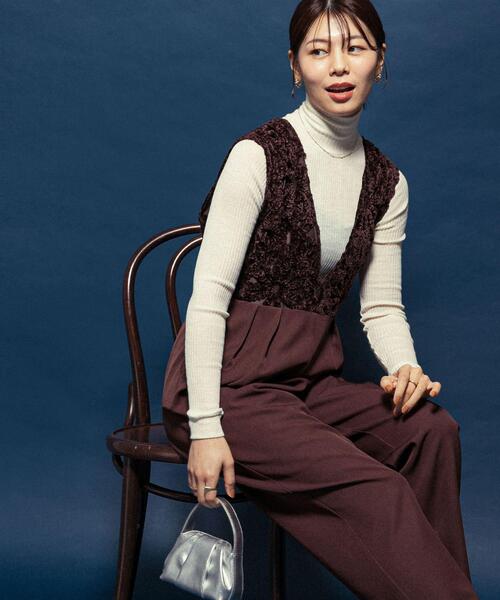 セール】F by ROSSO モールレース切替オールインワン（サロペット