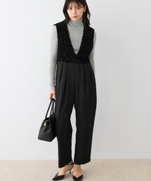 F by ROSSO（エフバイロッソ）の「F by ROSSO　モールレース切替オールインワン（サロペット/オーバーオール）」