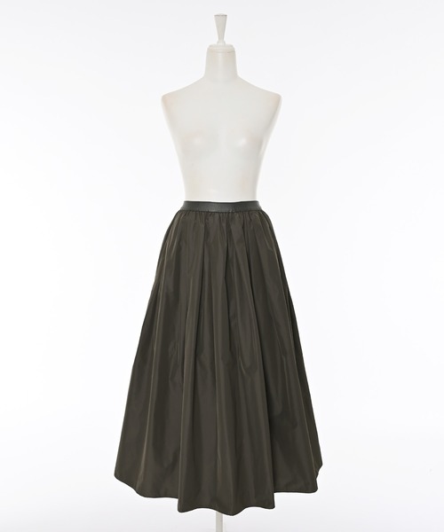 Narcissus(ナルシス)の「メモリーフレアスカート/タフタロングスカート《動画あり》(スカート・レディース・ブラック/カーキ・FREE)」の11枚目の写真
