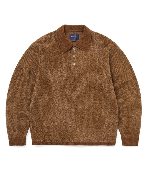 thisisneverthat(ディスイズネバーザット)の「Velvet Knit Polo(ニット/セーター・メンズ・グリーン/ピンク系その他/ブラウン/チャコール・M/L/XL/S)」の1枚目の写真