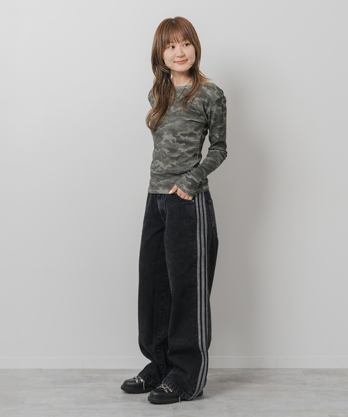 adidas(アディダス)の「adidas / アディダス DENIM 3S PANT(デニムパンツ・レディース・ブラック・25/24)」の17枚目の写真