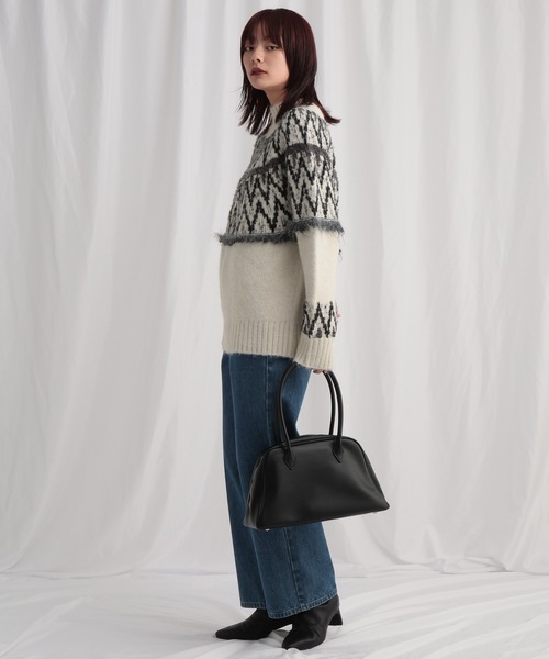 mysty woman（ミスティウーマン）の「シグネチャーボストンBAG 601608（トートバッグ・レディース・ブラック/ダークブラウン・FREE）」の16枚目の写真