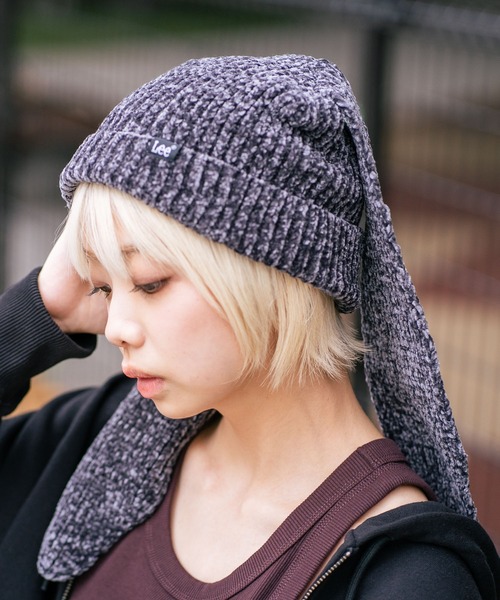 Lee（リー）の「【Lee/リー】ウサミミニットキャップ（ニットキャップ/ビーニー・メンズ・ブラック/ホワイト・FREE）」の5枚目の写真