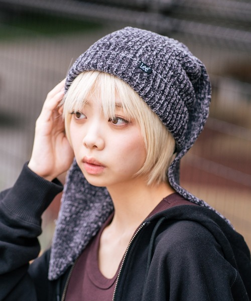 Lee（リー）の「【Lee/リー】ウサミミニットキャップ（ニットキャップ/ビーニー・メンズ・ブラック/ホワイト・FREE）」の7枚目の写真