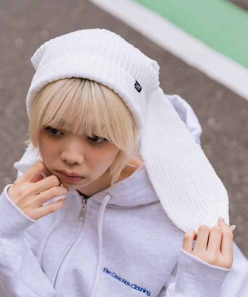 Lee（リー）の「【Lee/リー】ウサミミニットキャップ（ニットキャップ/ビーニー・メンズ・ブラック/ホワイト・FREE）」の12枚目の写真