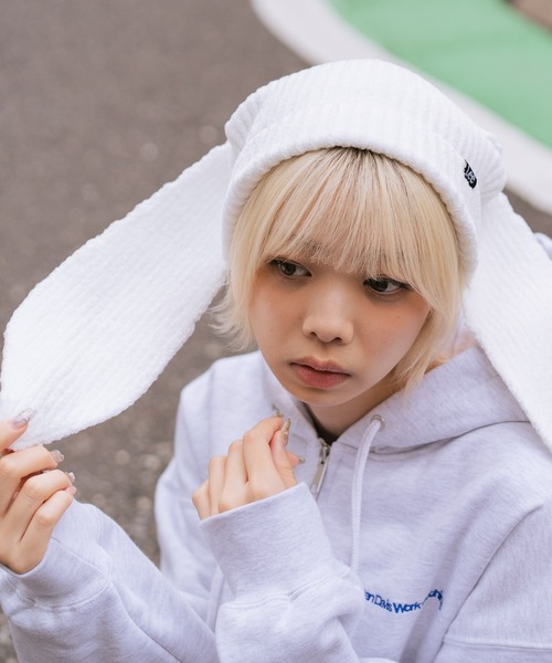 Lee（リー）の「【Lee/リー】ウサミミニットキャップ（ニットキャップ/ビーニー・メンズ・ブラック/ホワイト・FREE）」の11枚目の写真